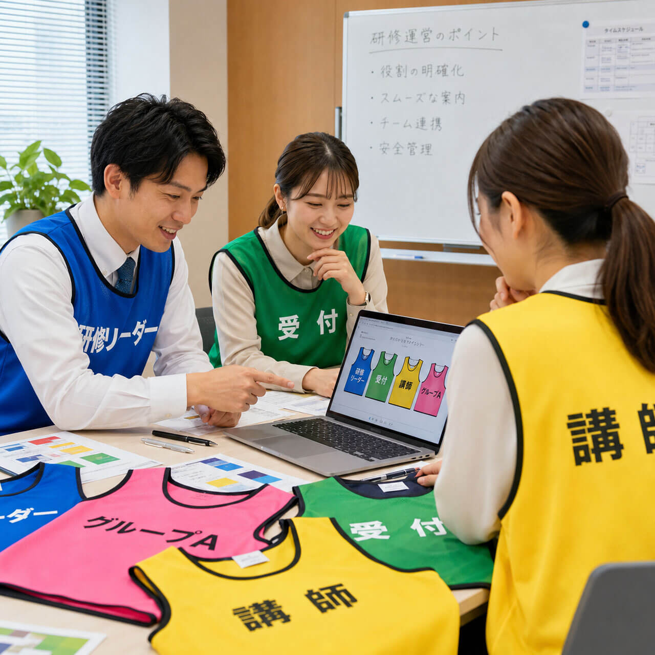 研修用の名入れビブスはどう選ぶ？
